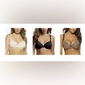 Paramour Black and Leopard Print Bra Set